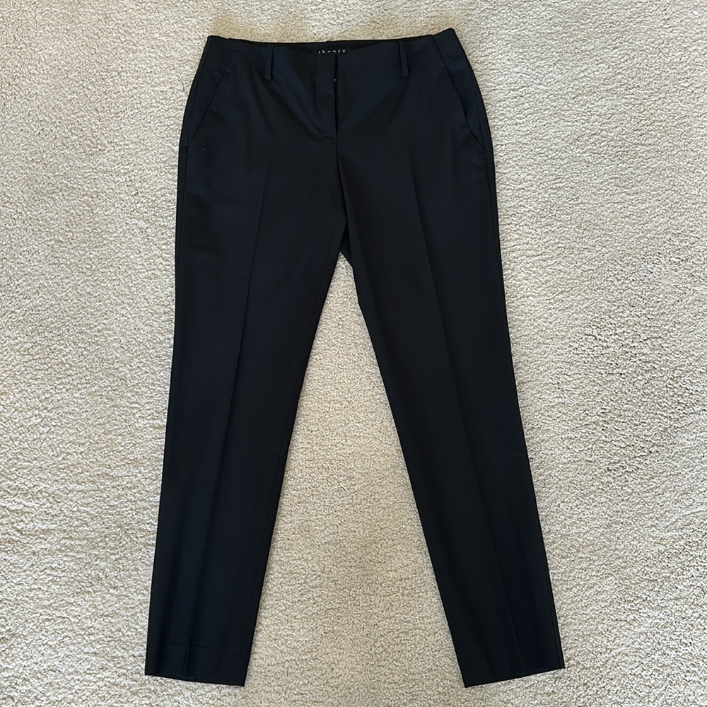 Theory skinny black slacks